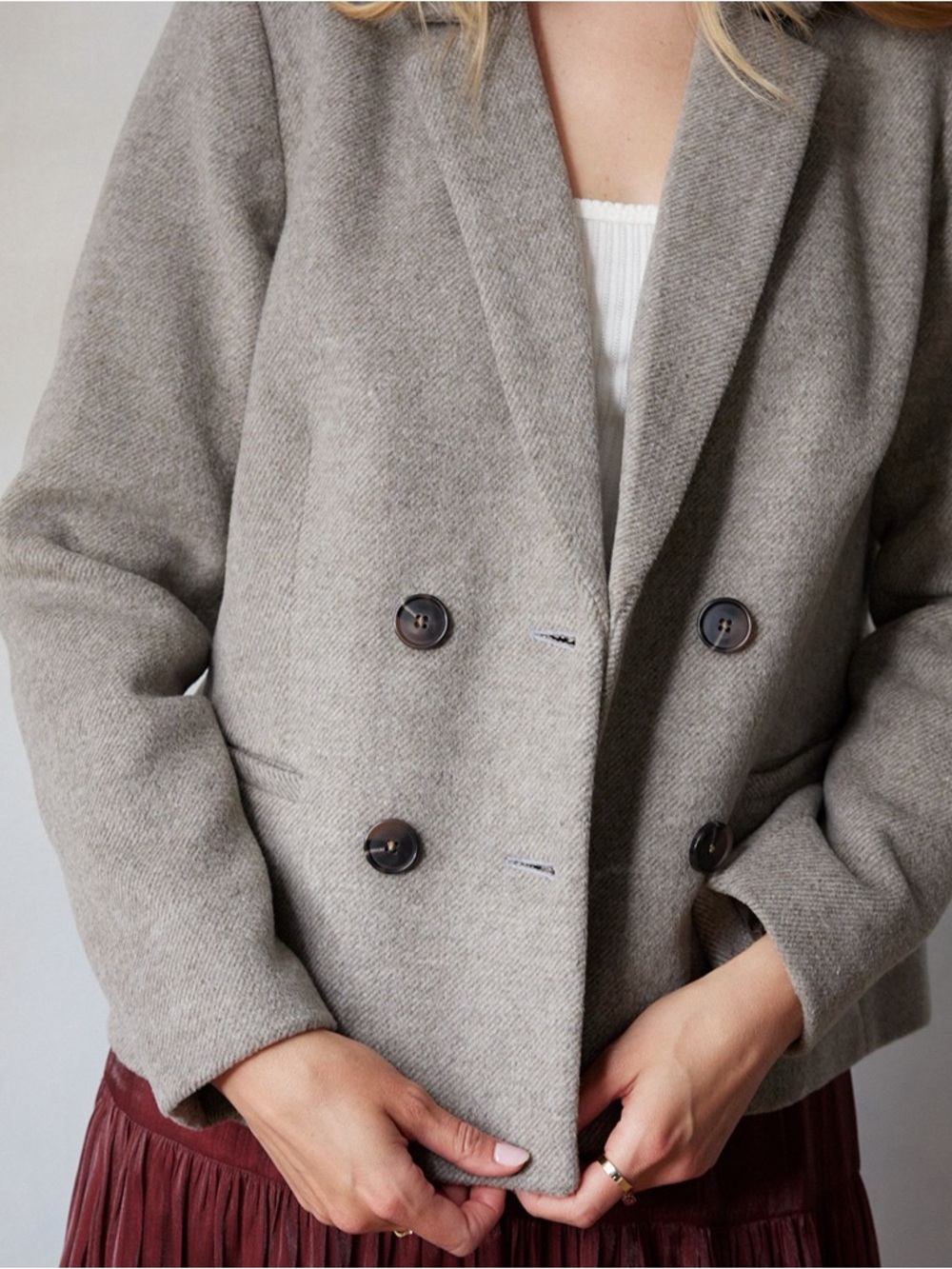 Double-Breasted Wool Blazer